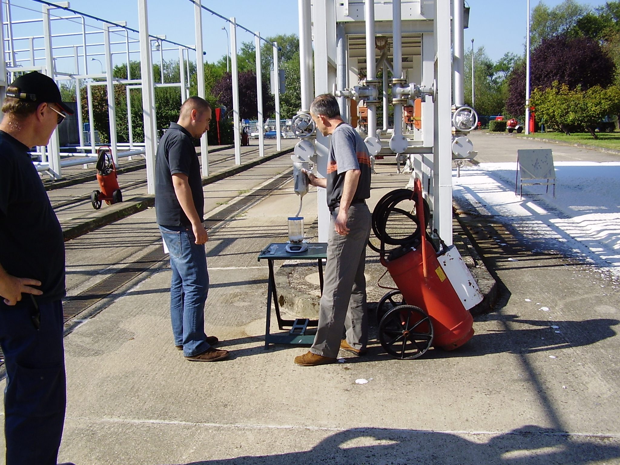 Sustav za gašenje pjenom tijekom ispitivanja