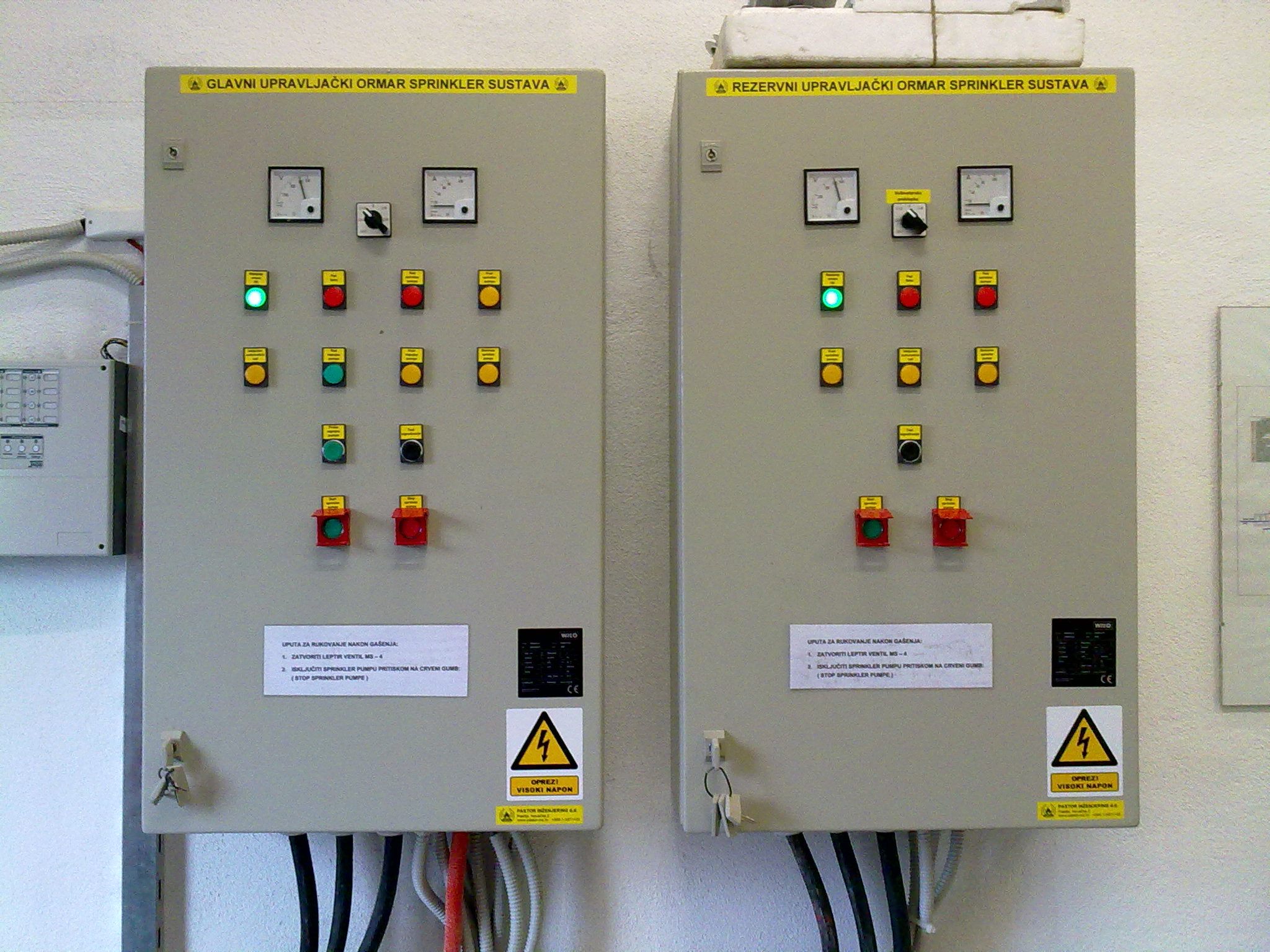 Sprinkler stanica u objektu